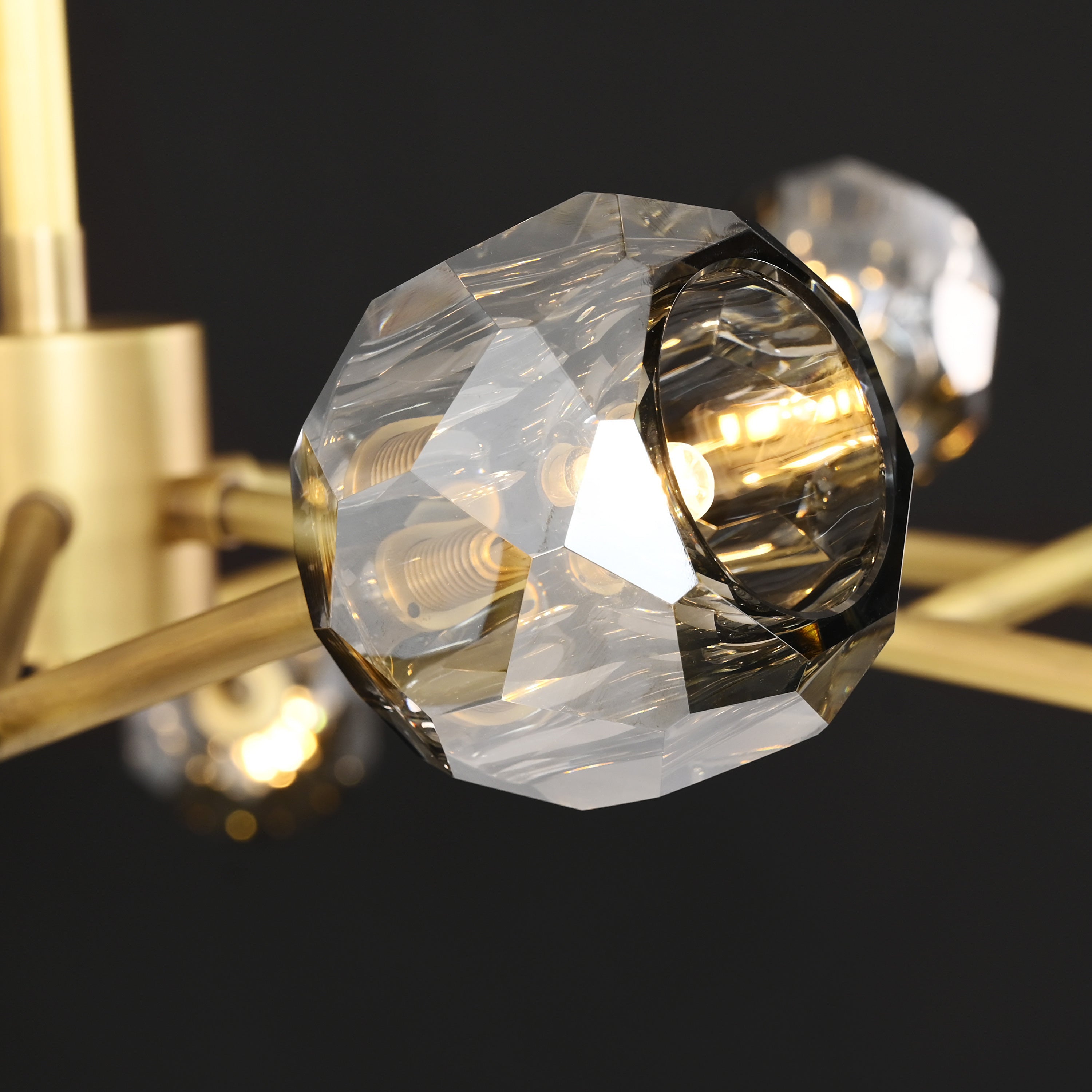 60 Inch Smoked Crystal Sputnik Sphere Chandelier – Boule