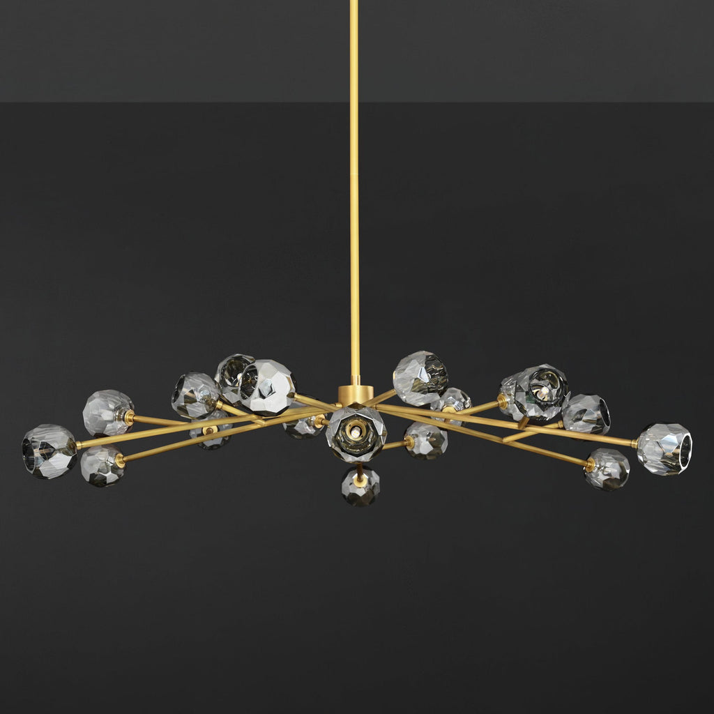 60 Inch Smoked Crystal Sputnik Sphere Chandelier – Boule