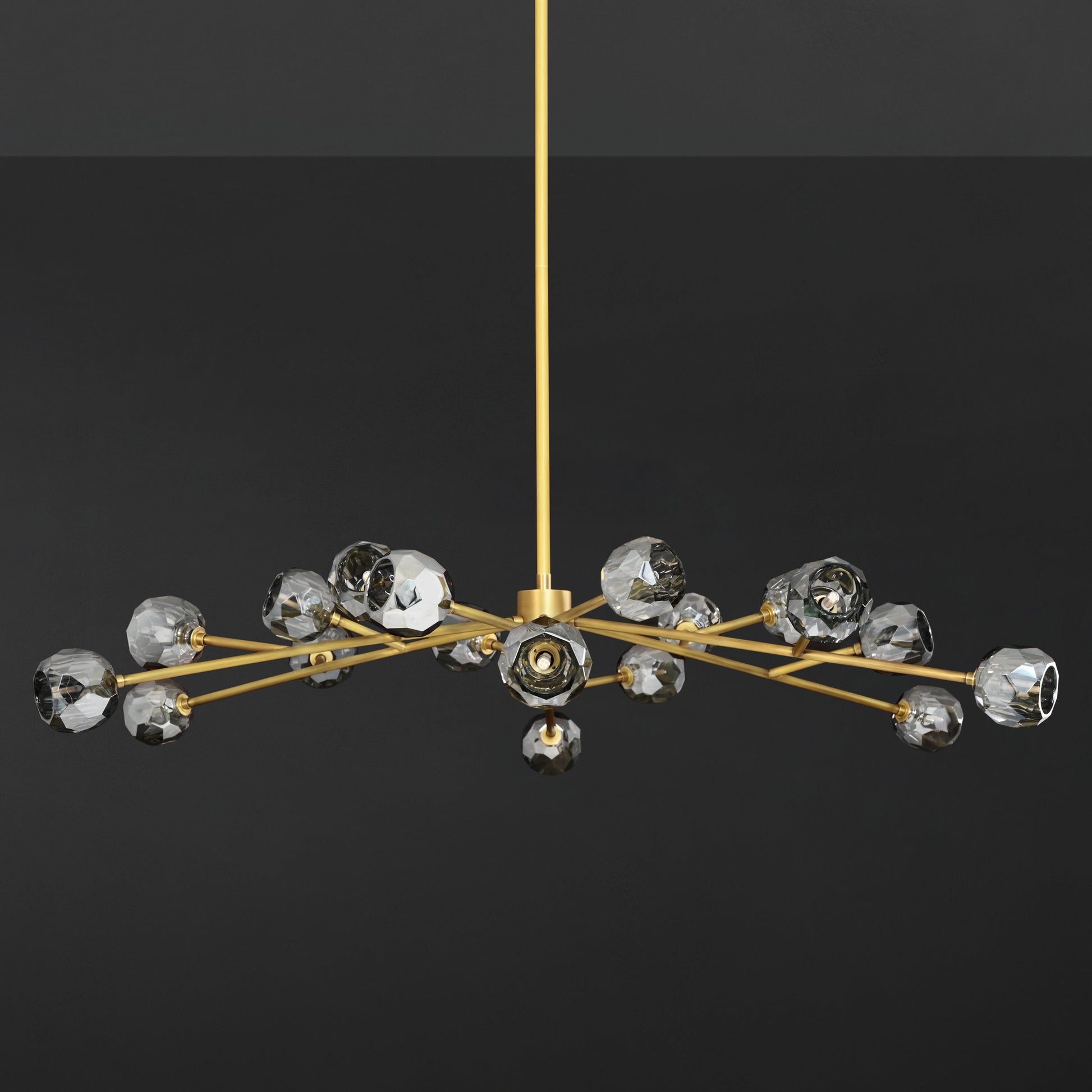 60 Inch Smoked Crystal Sputnik Sphere Chandelier – Boule