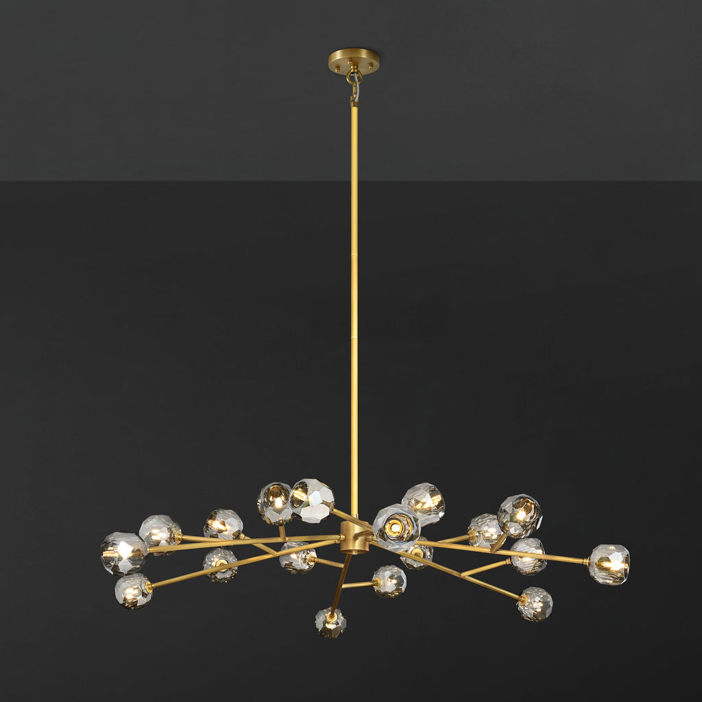60 Inch Smoked Crystal Sputnik Sphere Chandelier – Boule