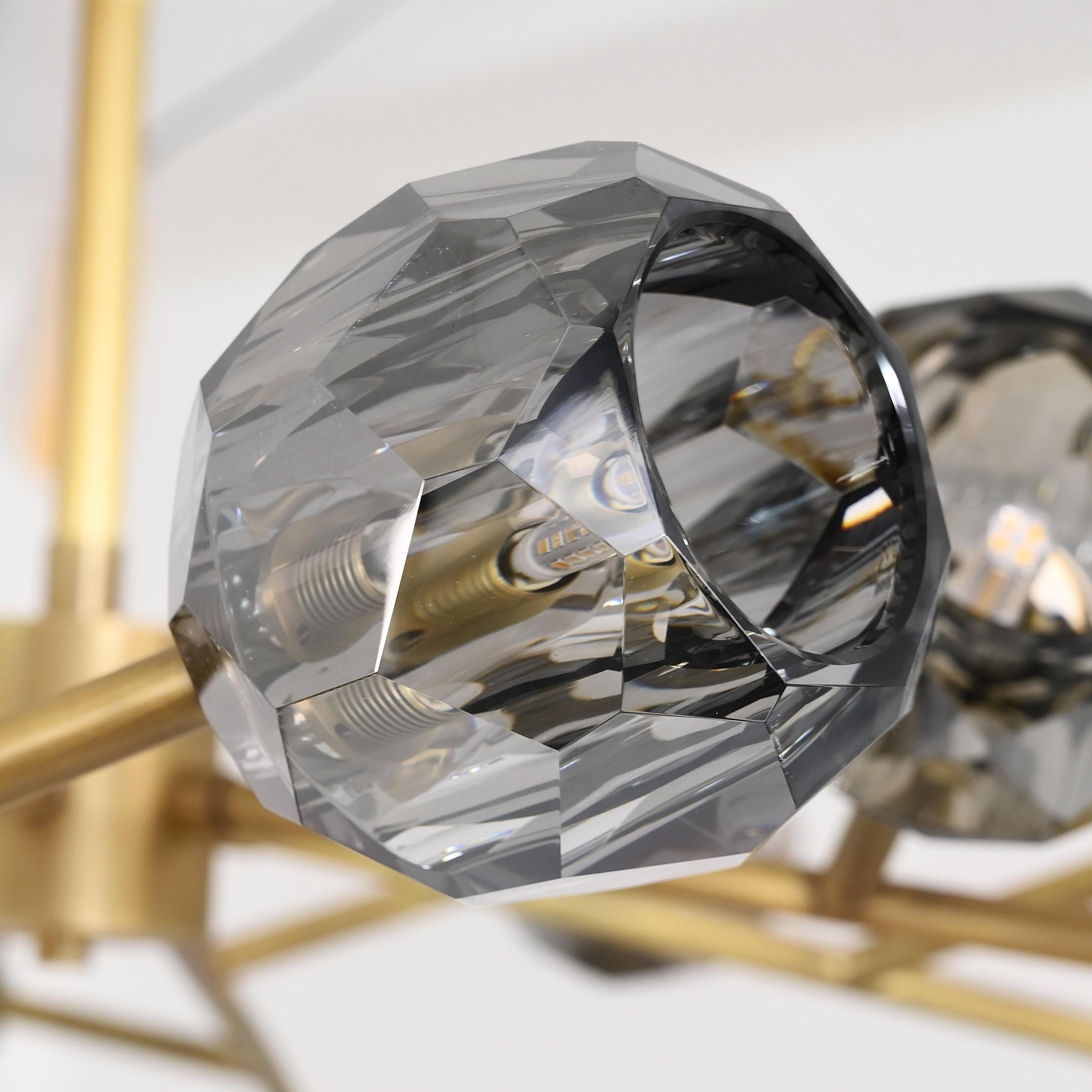 60 Inch Smoked Crystal Sputnik Sphere Chandelier – Boule