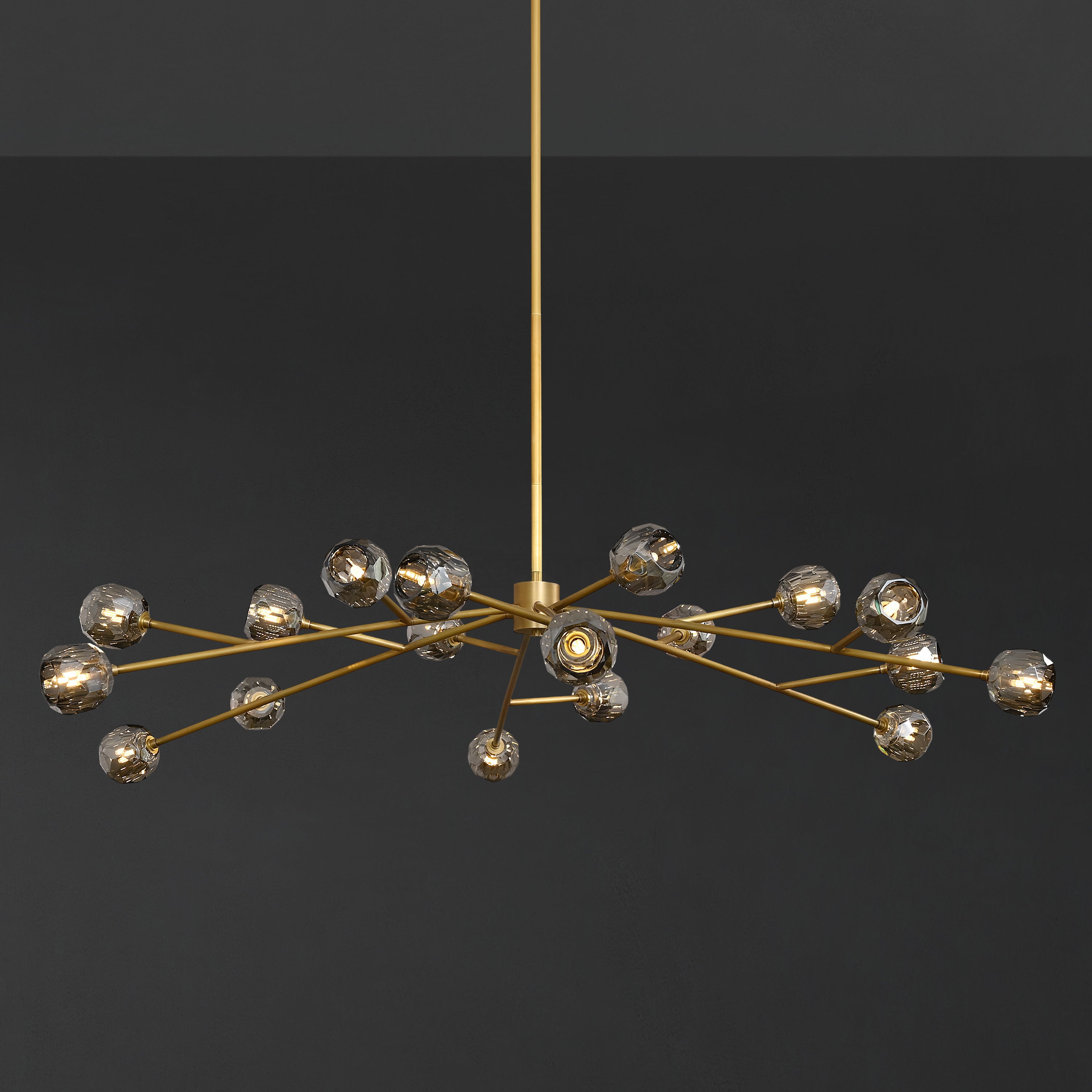 72 Inch Smoked Crystal Sputnik Sphere Chandelier – Boule