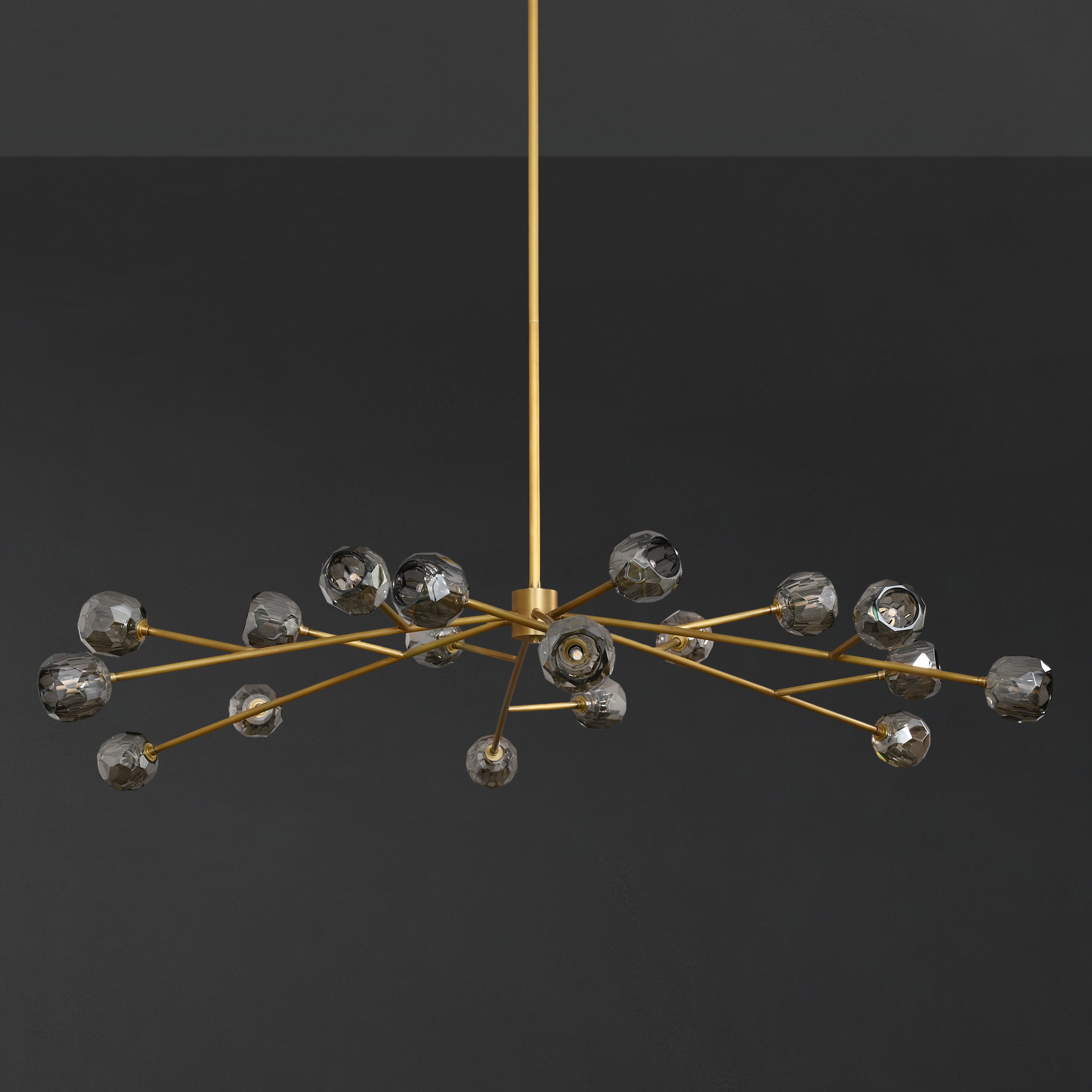 72 Inch Smoked Crystal Sputnik Sphere Chandelier – Boule