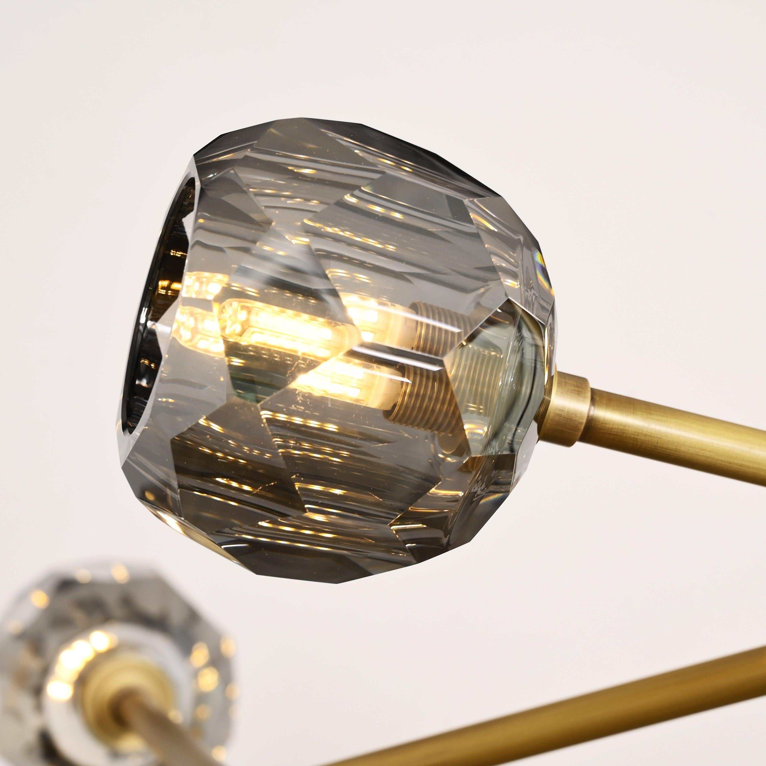 72 Inch Smoked Crystal Sputnik Sphere Chandelier – Boule