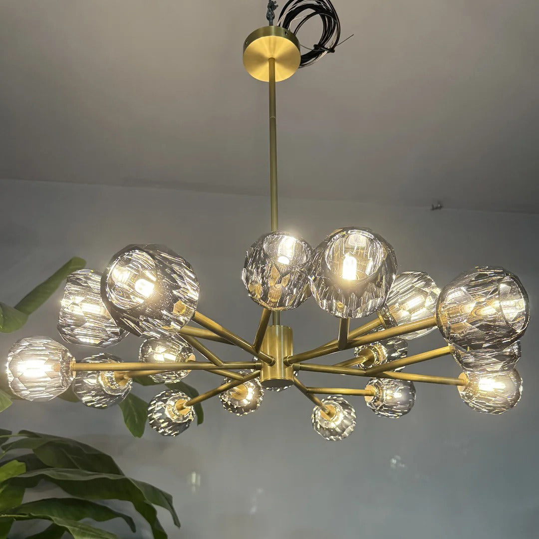 36 Inch Sputnik Globe Smoked Crystal Chandelier – Boule