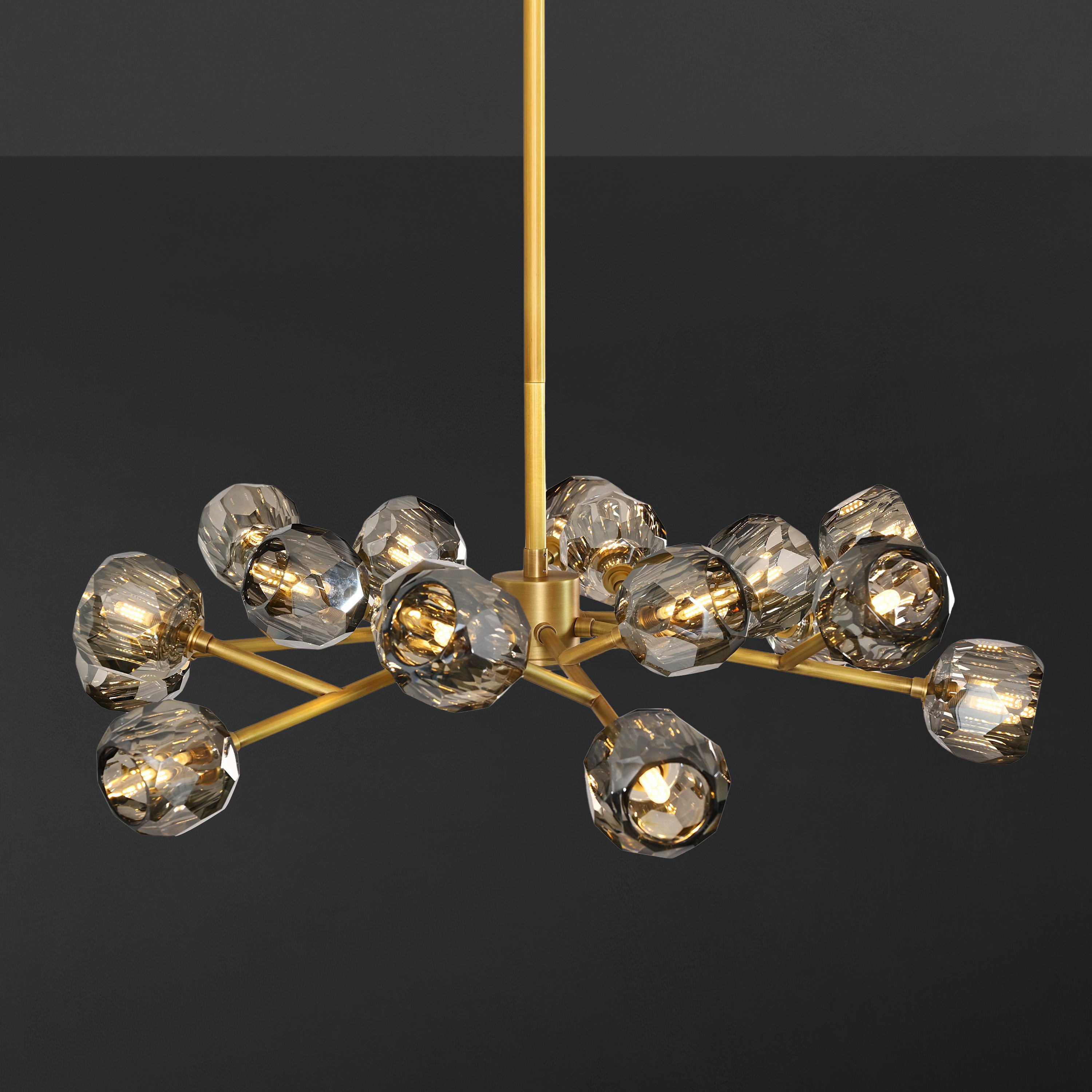 36 Inch Smoked Crystal Sputnik Sphere Chandelier – Boule