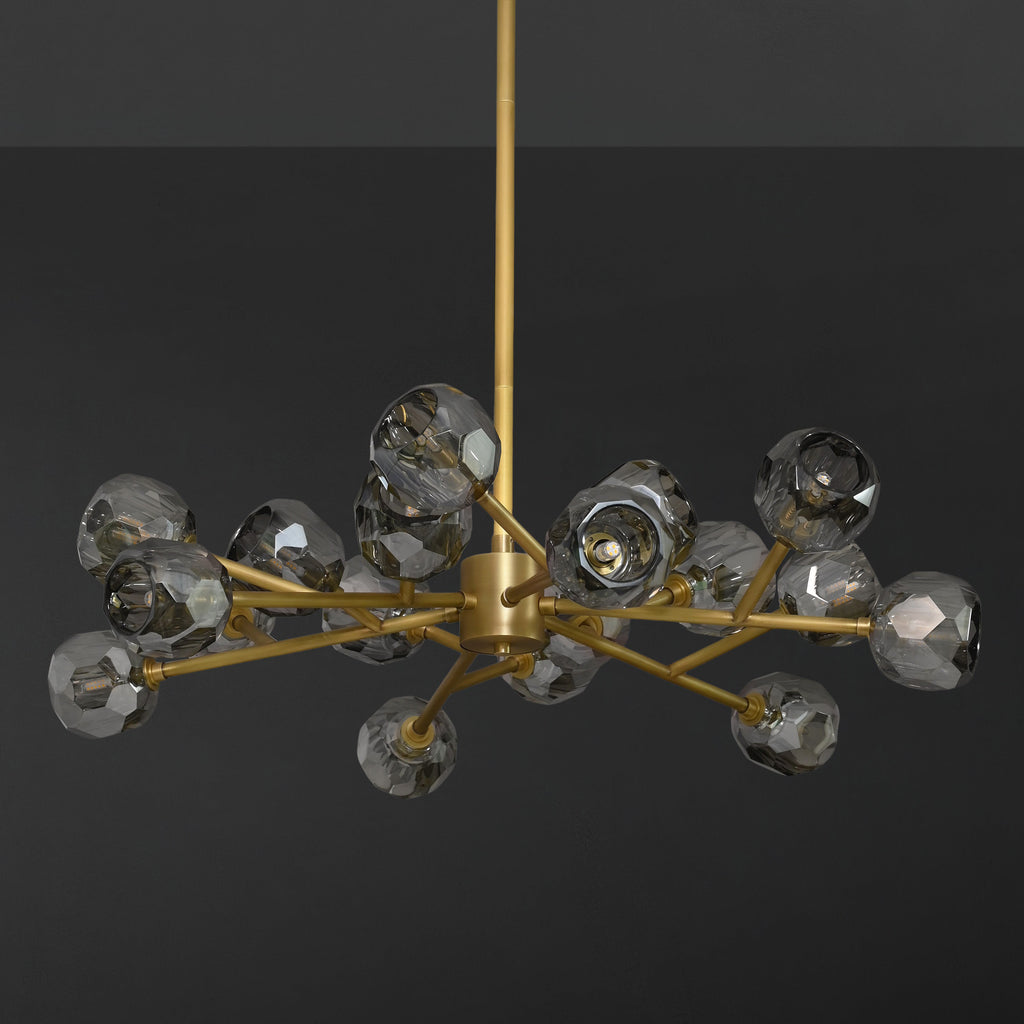36 Inch Smoked Crystal Sputnik Sphere Chandelier – Boule