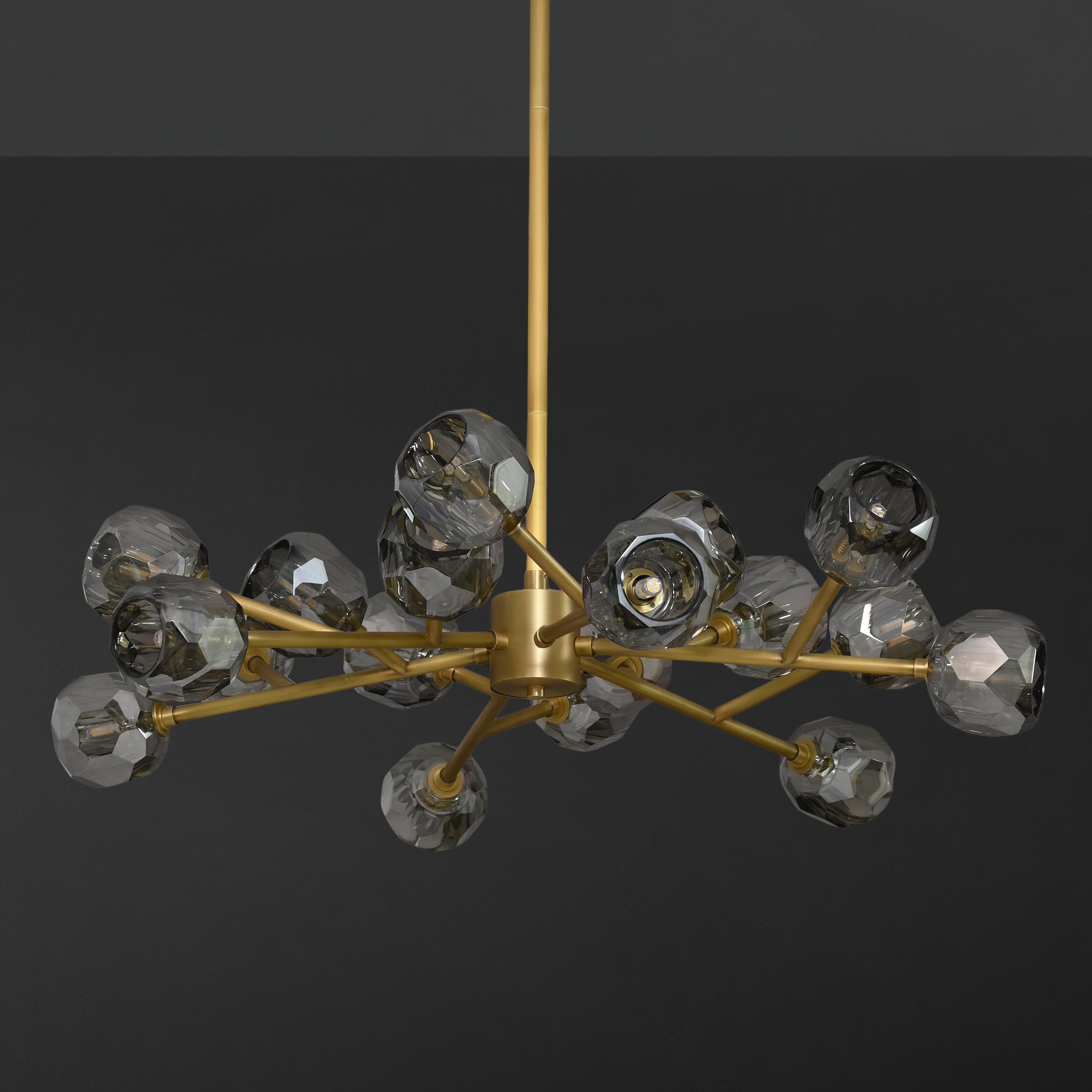 36 Inch Smoked Crystal Sputnik Sphere Chandelier – Boule