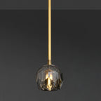 5 Inch Globe Smoked Crystal Rod Pendant Light – Boule