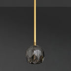 5 Inch Globe Smoked Crystal Rod Pendant Light – Boule