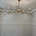 72 Inch Smoked Crystal Arm Oval Chandelier – Boule