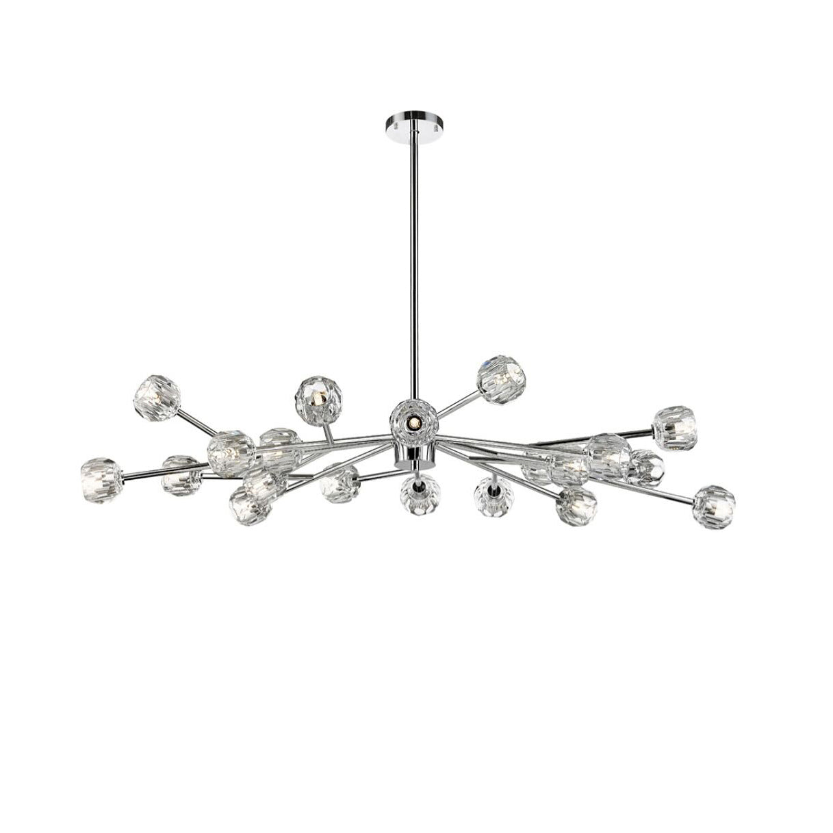 72 Inch Crystal Arm Oval Chandelier – Boule