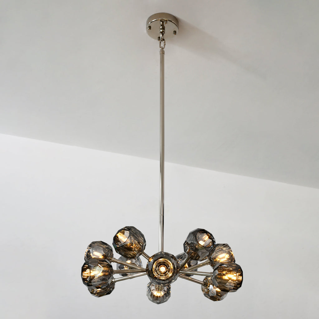 24 Inch Smoked Crystal Sputnik Sphere Chandelier – Boule