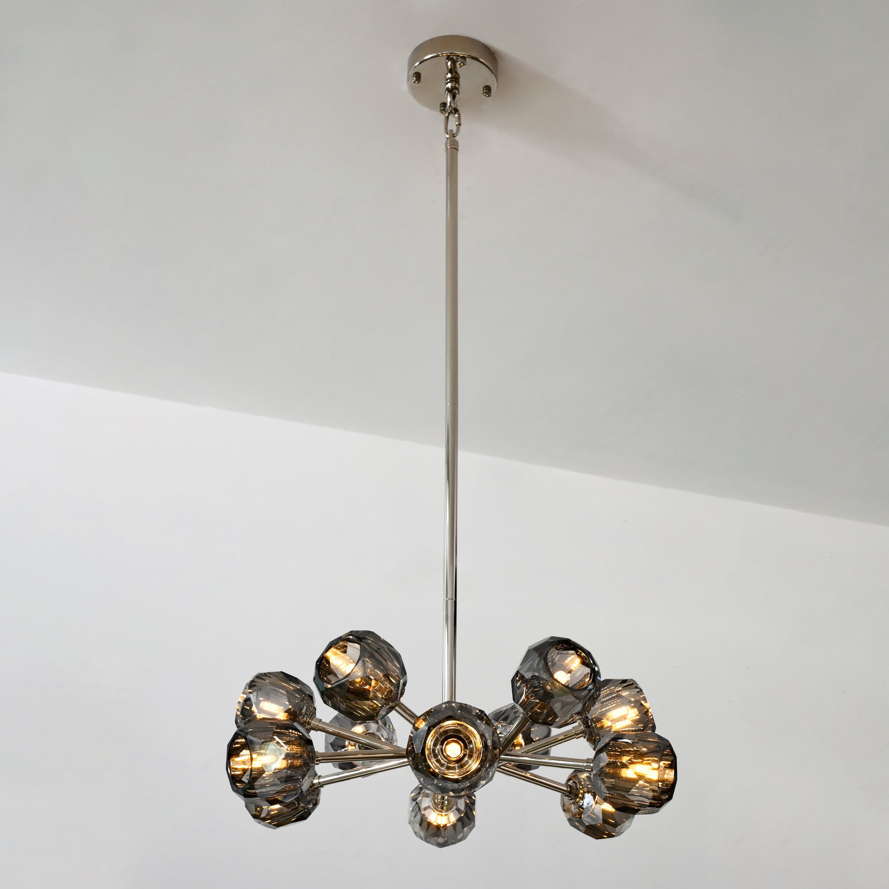 24 Inch Smoked Crystal Sputnik Sphere Chandelier – Boule
