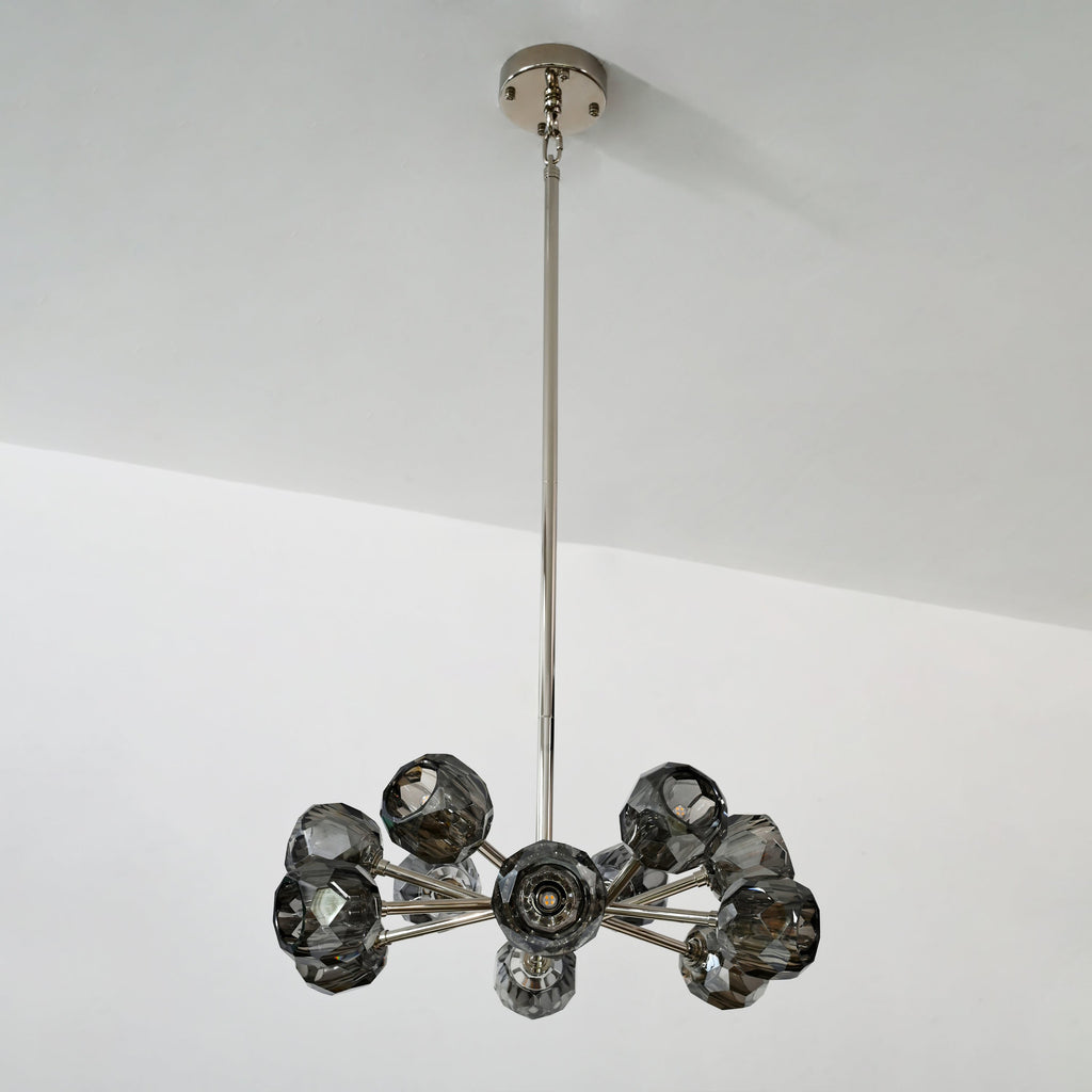 24 Inch Smoked Crystal Sputnik Sphere Chandelier – Boule