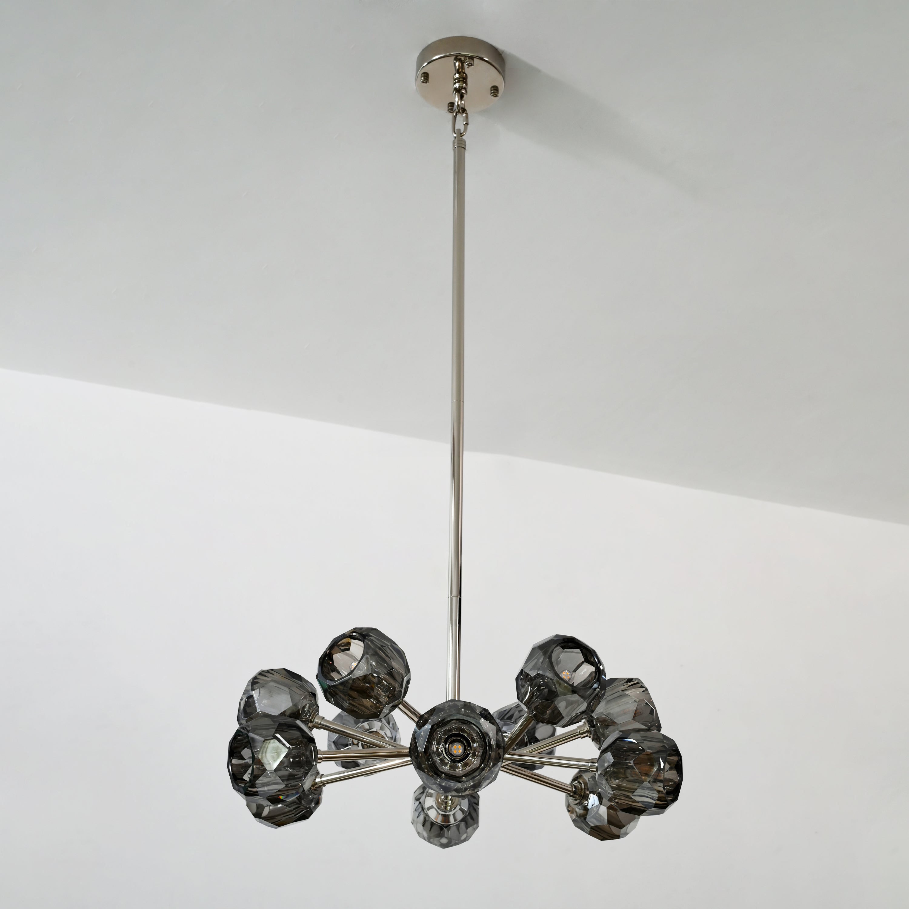 24 Inch Smoked Crystal Sputnik Sphere Chandelier – Boule