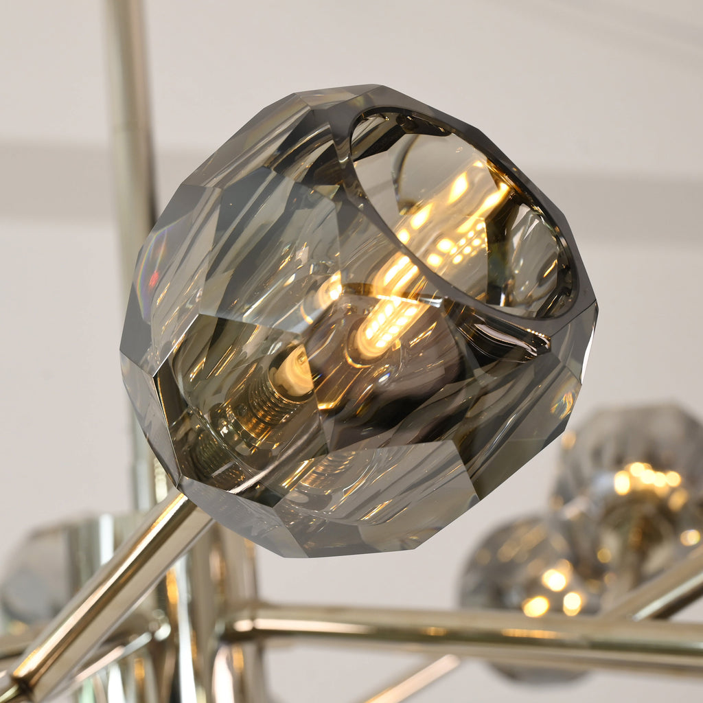 48 Inch Smoked Crystal Sputnik Sphere Chandelier – Boule