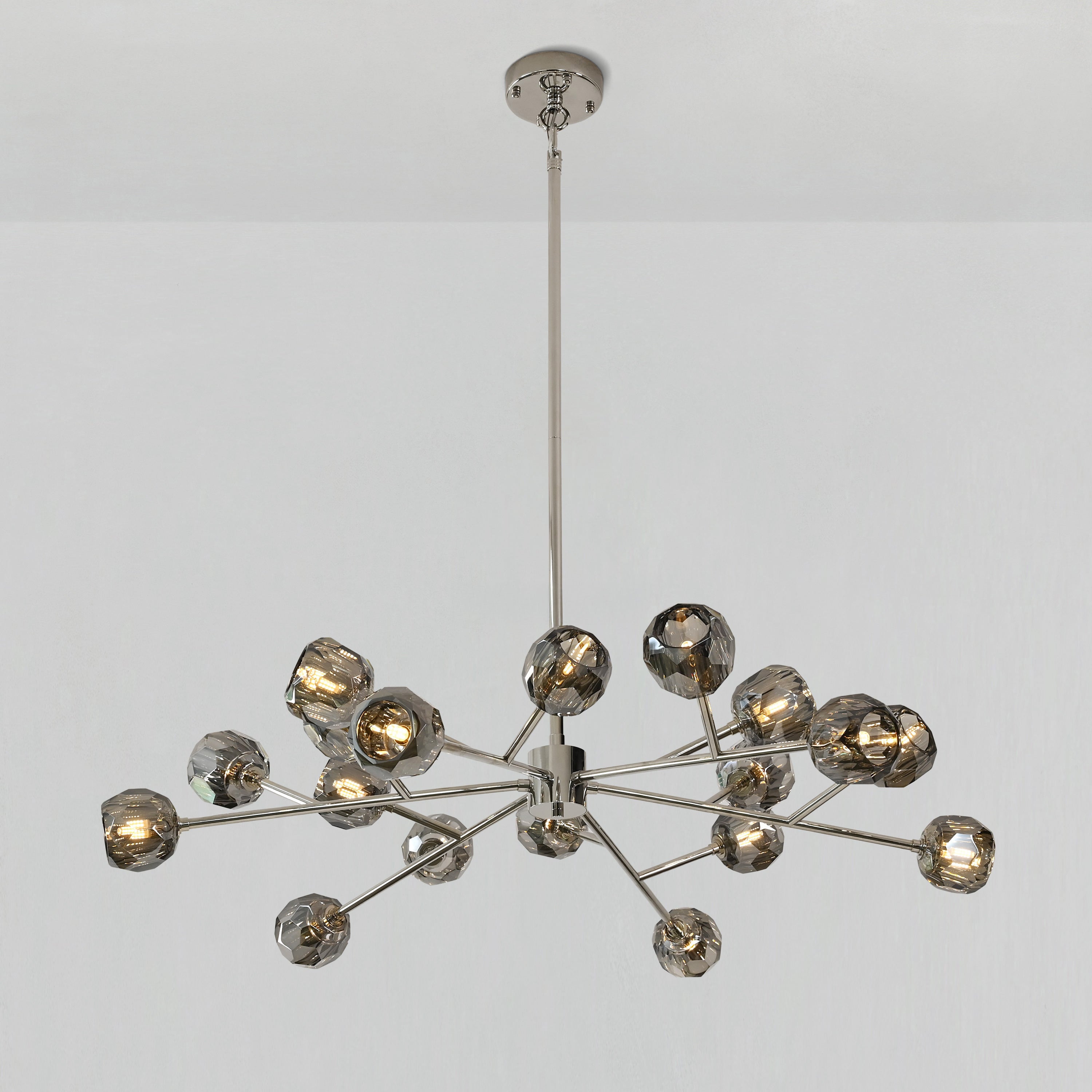 48 Inch Smoked Crystal Sputnik Sphere Chandelier – Boule