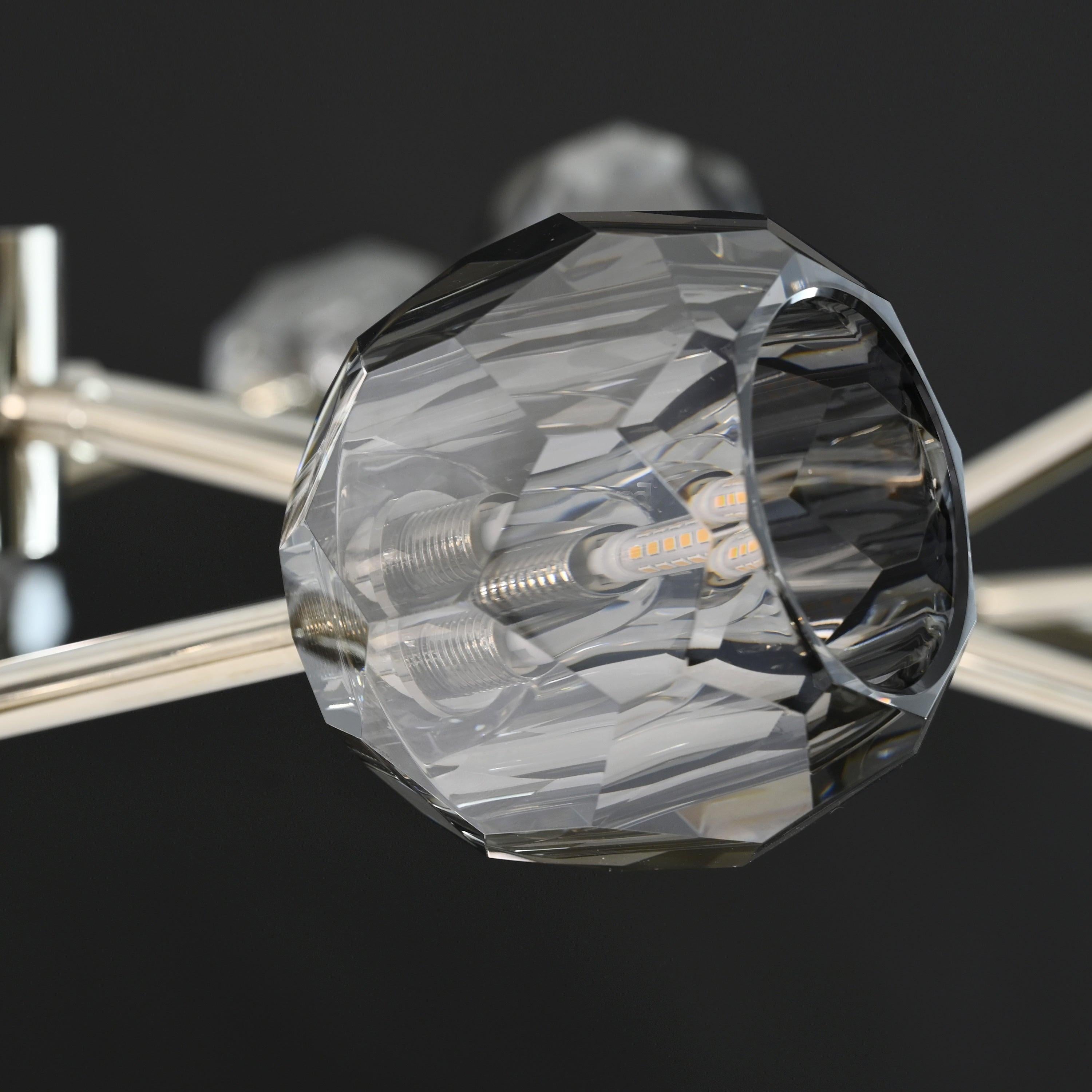60 Inch Smoked Crystal Sputnik Sphere Chandelier – Boule