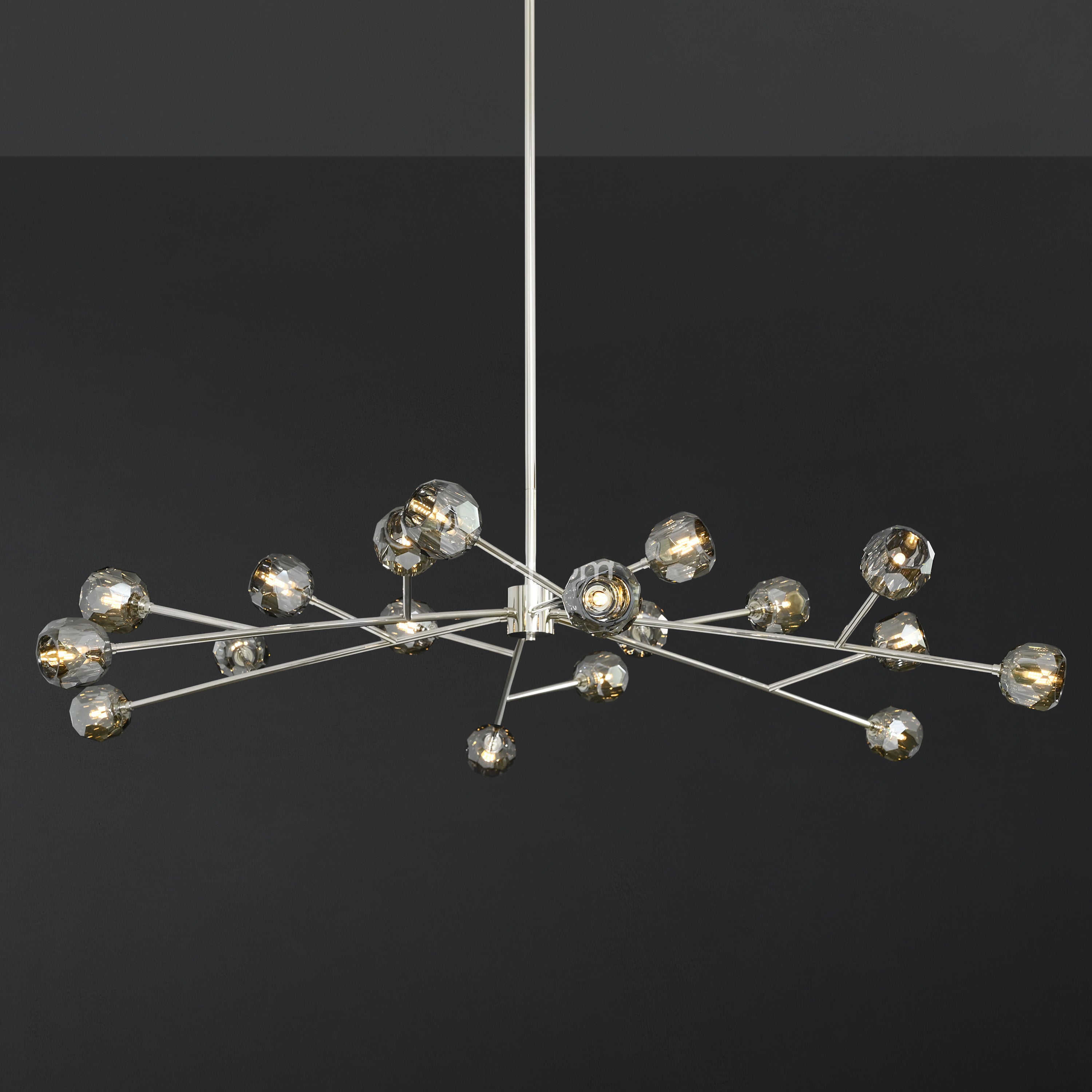 72 Inch Smoked Crystal Sputnik Sphere Chandelier – Boule