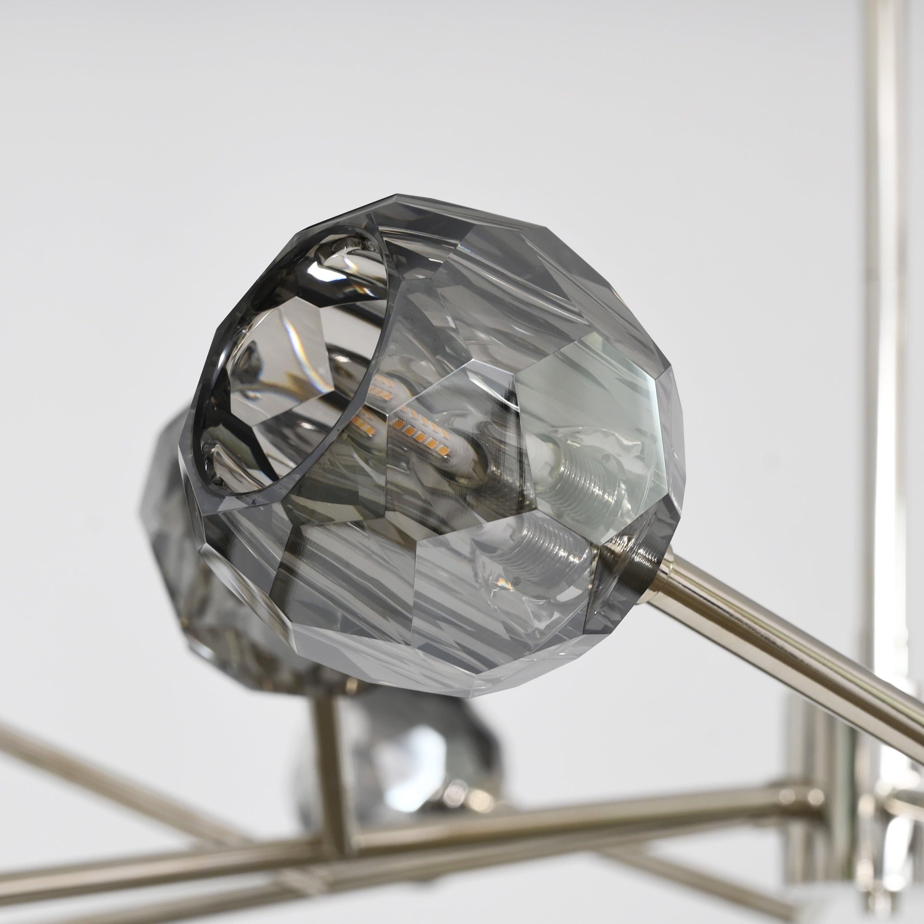 72 Inch Smoked Crystal Sputnik Sphere Chandelier – Boule