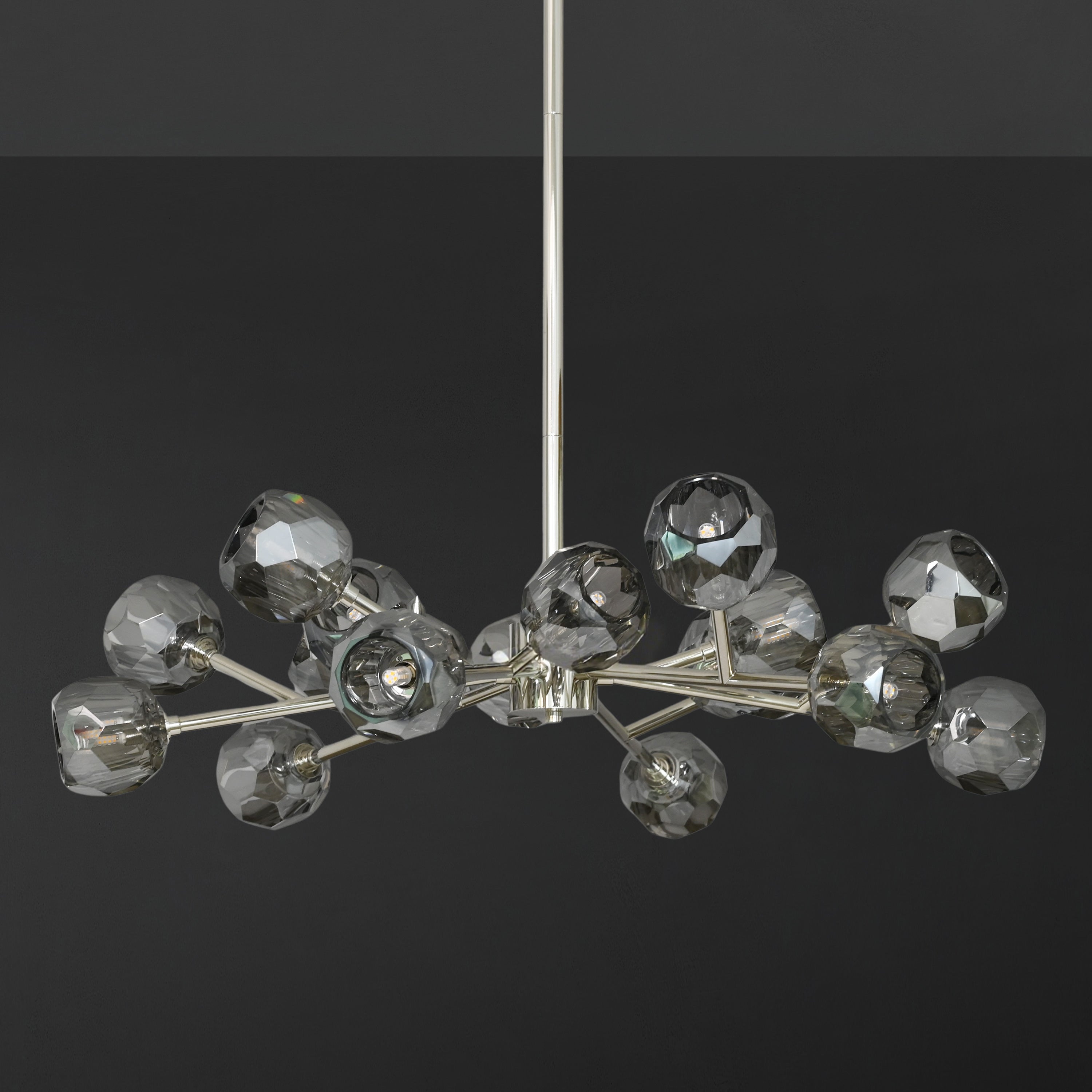 36 Inch Smoked Crystal Sputnik Sphere Chandelier – Boule