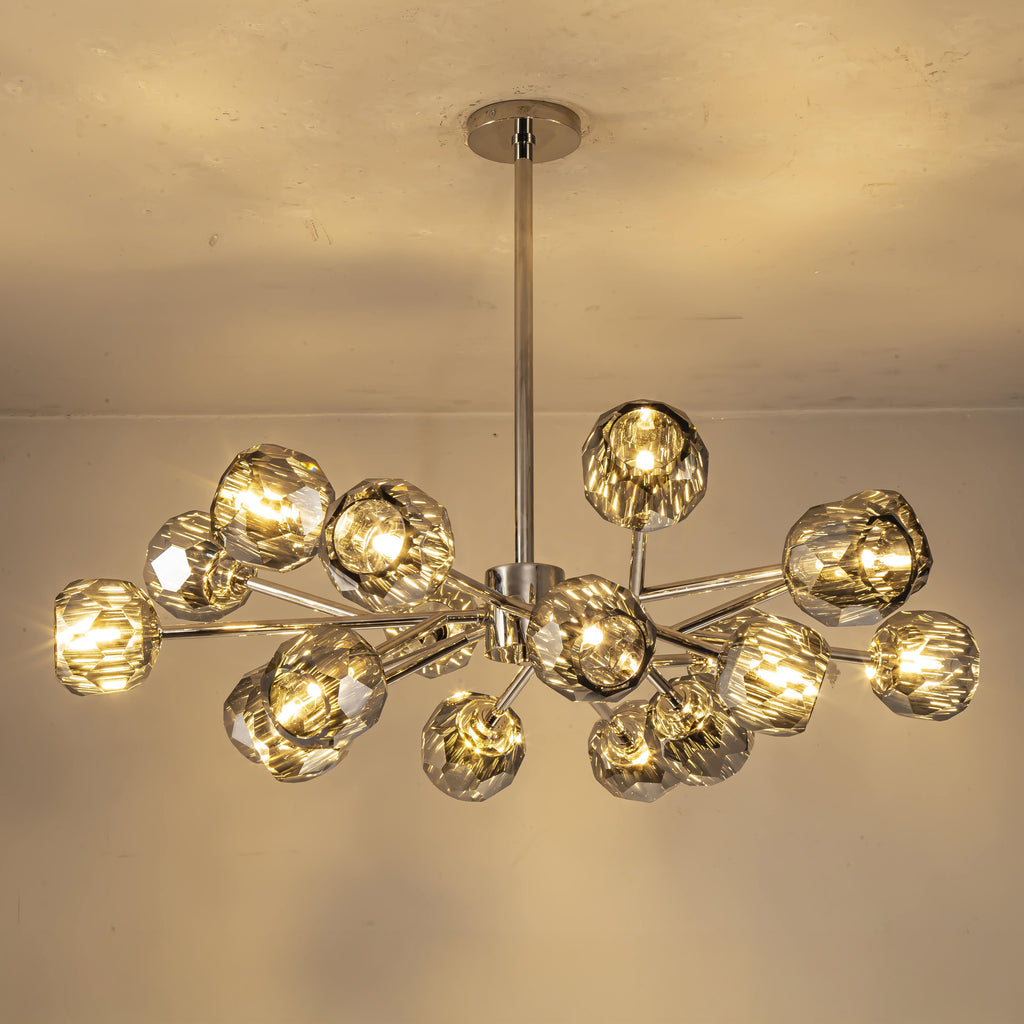 36 Inch Smoked Crystal Sputnik Sphere Chandelier – Boule