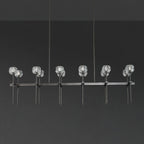 60 Inch Double Linear Crystal Globe Chandelier – Boule