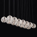 48 Inch Crystal Cluster Linear Chandelier – Boule