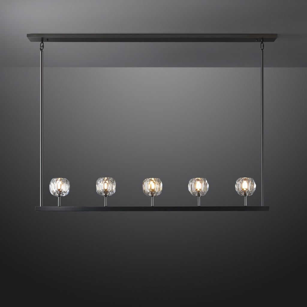 48 Inch Linear Crystal Globe Chandelier – Boule