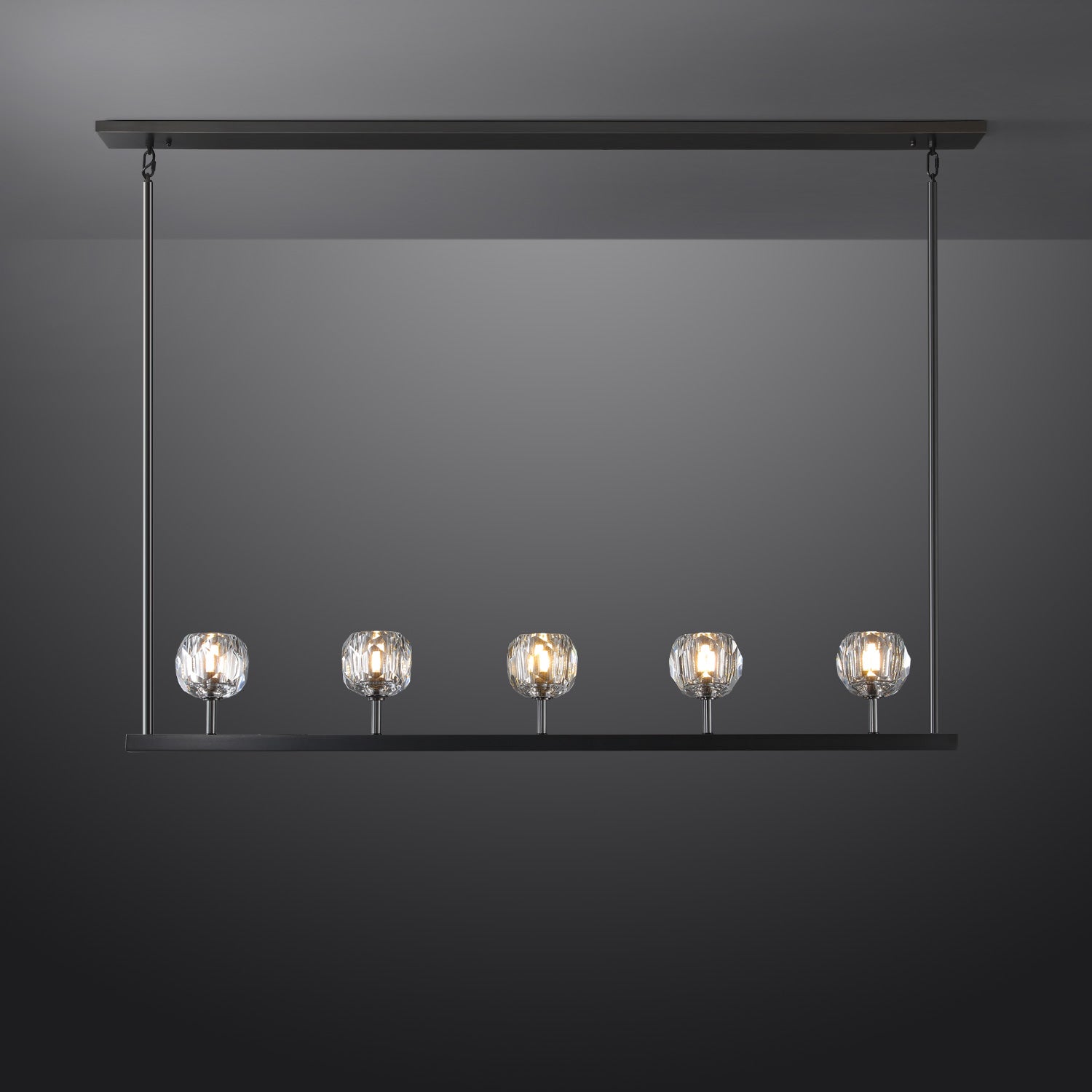 48 Inch Linear Crystal Globe Chandelier – Boule