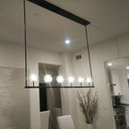 60 Inch Linear Crystal Globe Chandelier – Boule