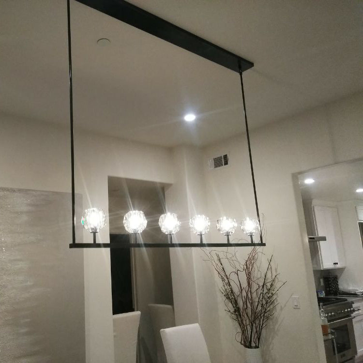 60 Inch Linear Crystal Globe Chandelier – Boule