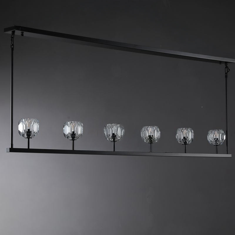 60 Inch Linear Crystal Globe Chandelier – Boule