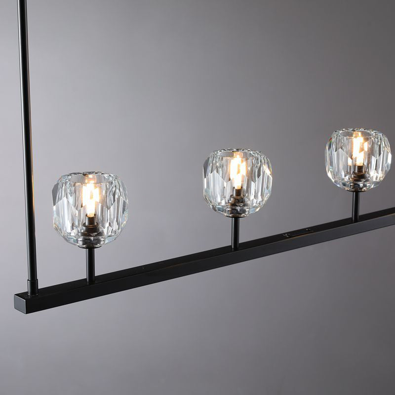 60 Inch Linear Crystal Globe Chandelier – Boule