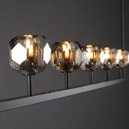 48 Inch Linear Smoked Crystal Globe Chandelier – Boule