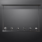 60 Inch Linear Smoked Crystal Globe Chandelier – Boule