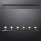 60 Inch Linear Smoked Crystal Globe Chandelier – Boule