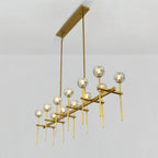 60 Inch Double Linear Crystal Globe Chandelier – Boule