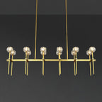 60 Inch Double Linear Crystal Globe Chandelier – Boule