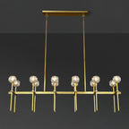 60 Inch Double Linear Crystal Globe Chandelier – Boule