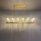 60 Inch Double Linear Crystal Globe Chandelier – Boule