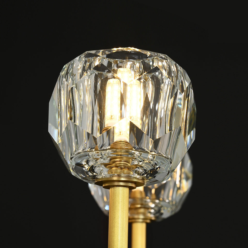 60 Inch Double Linear Crystal Globe Chandelier – Boule