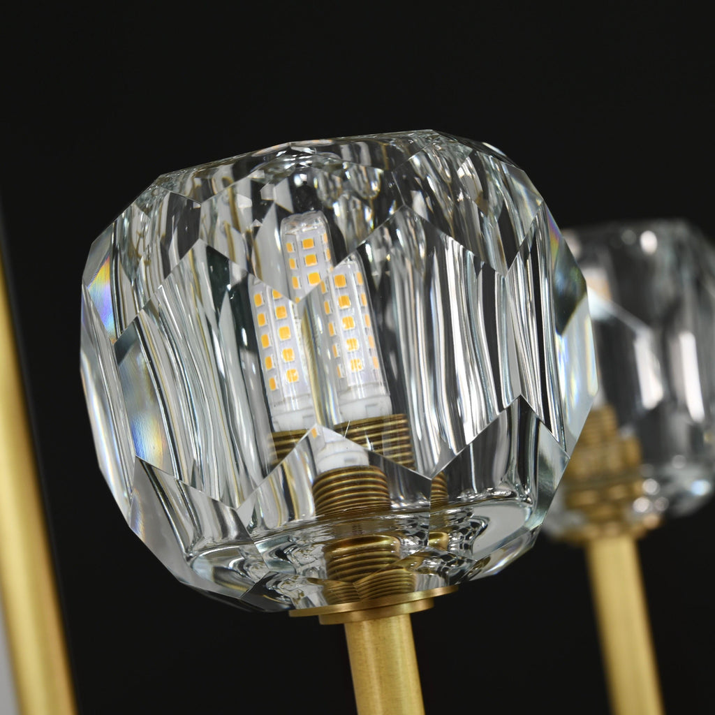 60 Inch Double Linear Crystal Globe Chandelier – Boule
