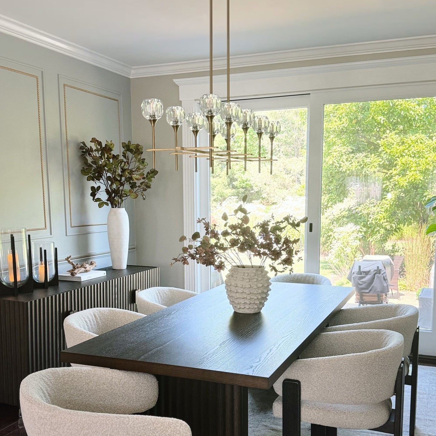 60 Inch Globe Smoked Crystal Double Linear Chandelier – Boule