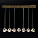 48 Inch Crystal Cluster Linear Chandelier – Boule
