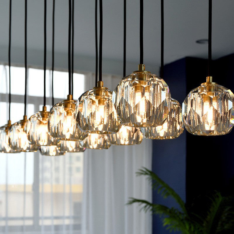48 Inch Crystal Cluster Linear Chandelier – Boule