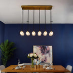 48 Inch Globe Crystal Cluster Linear Chandelier – Boule