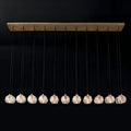 72 Inch Globe Crystal Cluster Linear Chandelier – Boule