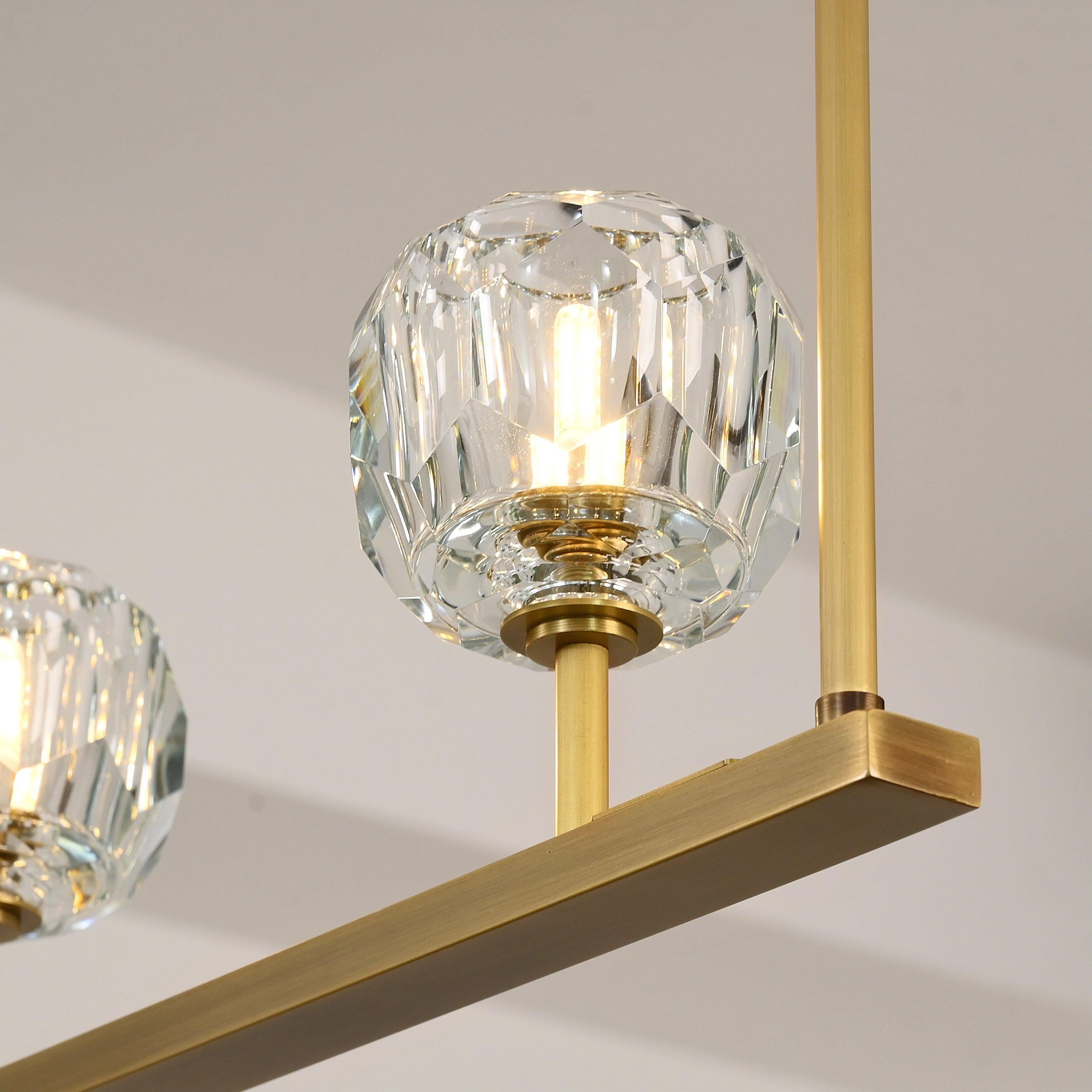 48 Inch Linear Crystal Globe Chandelier – Boule